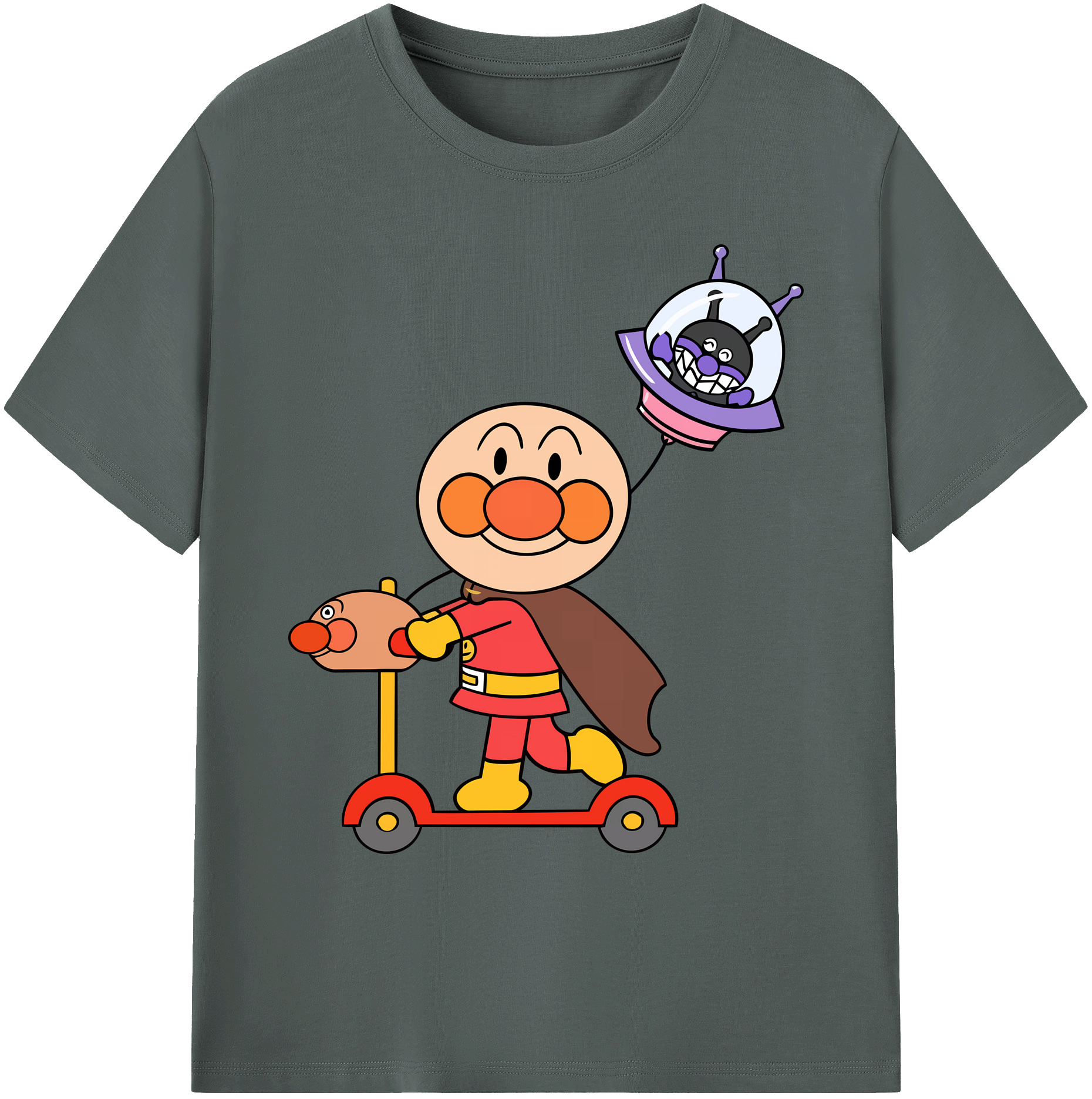 （画像用） アンパンマン Anpanman 綿100％ メンズ半袖Tシャツ｜肌触りやわらか＆通気性